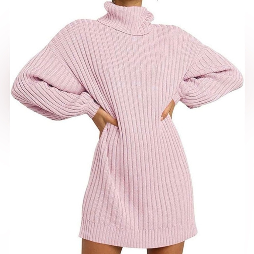Yibock Lavender Turtleneck dress